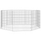 vidaXL Jaula para conejos 8 paneles hierro galvanizado 54x60 cm