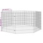 vidaXL Jaula para conejos 8 paneles hierro galvanizado 54x60 cm