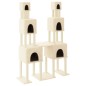 vidaXL Rascador para gatos con postes de sisal color crema 199 cm