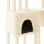 vidaXL Rascador para gatos con postes de sisal color crema 199 cm