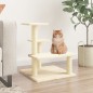 vidaXL Rascador para gatos con postes de sisal color crema 61 cm vidaXL Rascador para gatos con postes de sisal color crema 61 cm