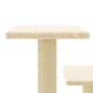 vidaXL Rascador para gatos con postes de sisal color crema 61 cm vidaXL Rascador para gatos con postes de sisal color crema 61 cm