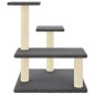 vidaXL Rascador para gatos con postes de sisal gris oscuro 61 cm vidaXL Rascador para gatos con postes de sisal gris oscuro 61 cm