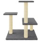 vidaXL Rascador para gatos con postes de sisal gris oscuro 61 cm vidaXL Rascador para gatos con postes de sisal gris oscuro 61 cm