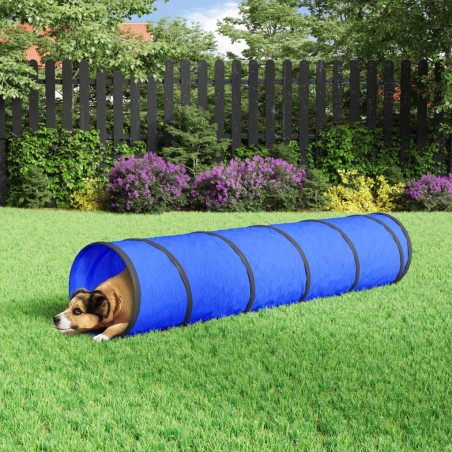 vidaXL Túnel para perros poliéster azul Ø40x200 cm