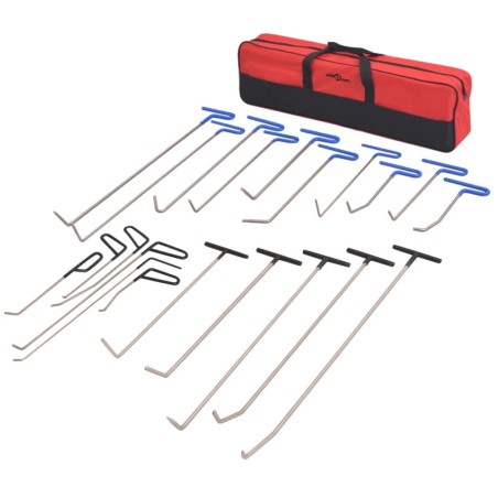 vidaXL Set reparación de abolladuras sin pintura acero inox 21 piezas