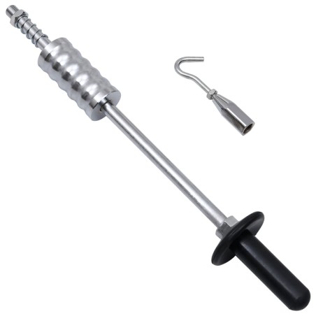 vidaXL Martillo de inercia con gancho acero al carbono 63 cm