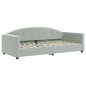 vidaXL Sofá cama con colchón terciopelo gris claro 90x200 cm vidaXL Sofá cama con colchón terciopelo gris claro 90x200 cm