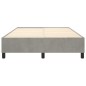 vidaXL Estructura de cama box spring terciopelo gris claro 140x200 cm