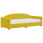 vidaXL Sofá cama con colchón terciopelo amarillo 90x200 cm