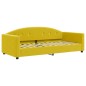 vidaXL Sofá cama con colchón terciopelo amarillo 90x200 cm