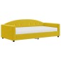 vidaXL Sofá cama con colchón terciopelo amarillo 100x200 cm vidaXL Sofá cama con colchón terciopelo amarillo 100x200 cm