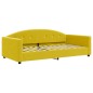 vidaXL Sofá cama con colchón terciopelo amarillo 100x200 cm vidaXL Sofá cama con colchón terciopelo amarillo 100x200 cm
