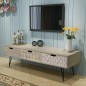 vidaXL Mueble para TV con 3 cajones gris 120x40x36 cm vidaXL Mueble para TV con 3 cajones gris 120x40x36 cm