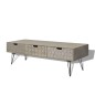 vidaXL Mueble para TV con 3 cajones gris 120x40x36 cm vidaXL Mueble para TV con 3 cajones gris 120x40x36 cm