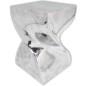 vidaXL Taburete/mesa auxiliar retorcida aluminio plateado vidaXL Taburete/mesa auxiliar retorcida aluminio plateado