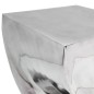 vidaXL Taburete/mesa auxiliar retorcida aluminio plateado vidaXL Taburete/mesa auxiliar retorcida aluminio plateado