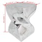 vidaXL Taburete/mesa auxiliar retorcida aluminio plateado vidaXL Taburete/mesa auxiliar retorcida aluminio plateado