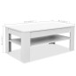 vidaXL Mesa de centro madera de ingeniería blanco 110x65x48 cm vidaXL Mesa de centro madera de ingeniería blanco 110x65x48 cm