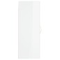 vidaXL Armario de pared madera ingeniería blanco brillo 34,5x34x90 cm vidaXL Armario de pared madera ingeniería blanco brillo 34,5x34x90 cm