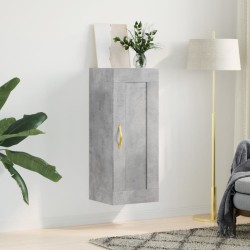 vidaXL Armario de pared madera ingeniería gris hormigón 34,5x34x90 cm