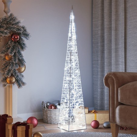 vidaXL Cono de luz LED decorativo acrílico blanco frío 120 cm