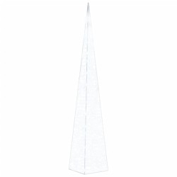 vidaXL Cono de luz LED decorativo acrílico blanco frío 120 cm