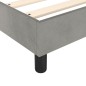 vidaXL Estructura de cama box spring terciopelo gris claro 120x200 cm