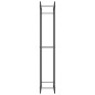 vidaXL Leñero de acero negro mate 80x28x154 cm