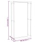 vidaXL Leñero de acero negro mate 80x28x154 cm