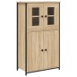 vidaXL Aparador alto madera contrachapada roble Sonoma 62x32x106,5 cm vidaXL Aparador alto madera contrachapada roble Sonoma 62x32x106,5 cm