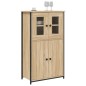 vidaXL Aparador alto madera contrachapada roble Sonoma 62x32x106,5 cm vidaXL Aparador alto madera contrachapada roble Sonoma 62x32x106,5 cm