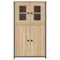 vidaXL Aparador alto madera contrachapada roble Sonoma 62x32x106,5 cm vidaXL Aparador alto madera contrachapada roble Sonoma 62x32x106,5 cm