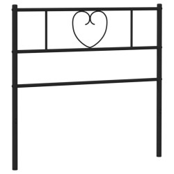 vidaXL Cabecero de metal negro 80 cm