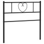 vidaXL Cabecero de metal negro 80 cm