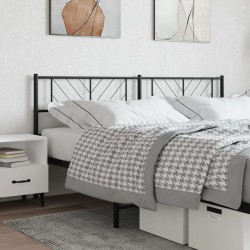 vidaXL Cabecero de metal negro 200 cm