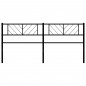 vidaXL Cabecero de metal negro 200 cm vidaXL Cabecero de metal negro 200 cm