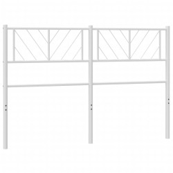 vidaXL Cabecero de metal blanco 135 cm