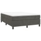 vidaXL Estructura de cama box spring terciopelo gris oscuro 140x190cm vidaXL Estructura de cama box spring terciopelo gris oscuro 140x190cm