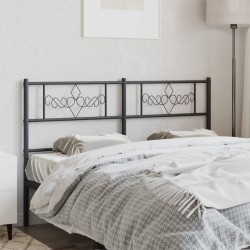vidaXL Cabecero de metal negro 120 cm