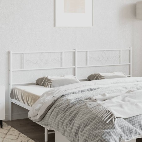 vidaXL Cabecero de metal blanco 200 cm