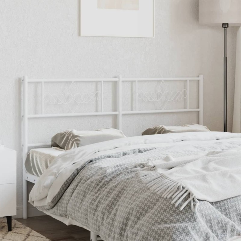 vidaXL Cabecero de metal blanco 140 cm vidaXL Cabecero de metal blanco 140 cm