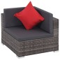 vidaXL Set de sofás de jardín 8 piezas y cojines ratán sintético gris vidaXL Set de sofás de jardín 8 piezas y cojines ratán sintético gris
