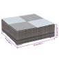 vidaXL Set de sofás de jardín 8 piezas y cojines ratán sintético gris vidaXL Set de sofás de jardín 8 piezas y cojines ratán sintético gris