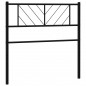 vidaXL Cabecero de metal negro 100 cm