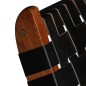 vidaXL Silla plegable de tiras cruzadas de cuero auténtico negro vidaXL Silla plegable de tiras cruzadas de cuero auténtico negro