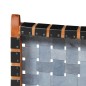 vidaXL Silla plegable de tiras cruzadas de cuero auténtico negro vidaXL Silla plegable de tiras cruzadas de cuero auténtico negro