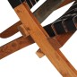 vidaXL Silla plegable de tiras cruzadas de cuero auténtico negro vidaXL Silla plegable de tiras cruzadas de cuero auténtico negro