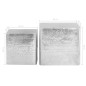 vidaXL Mesas de centro 2 piezas aluminio plateado vidaXL Mesas de centro 2 piezas aluminio plateado