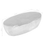 vidaXL Mesa de centro aluminio martillado 100x50x28 cm plateado vidaXL Mesa de centro aluminio martillado 100x50x28 cm plateado